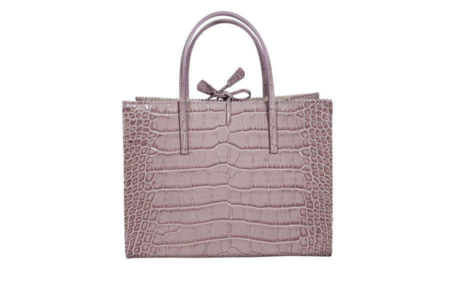 5699 Fannie Large Calf Cocco Mousse Embossed - Pink 496