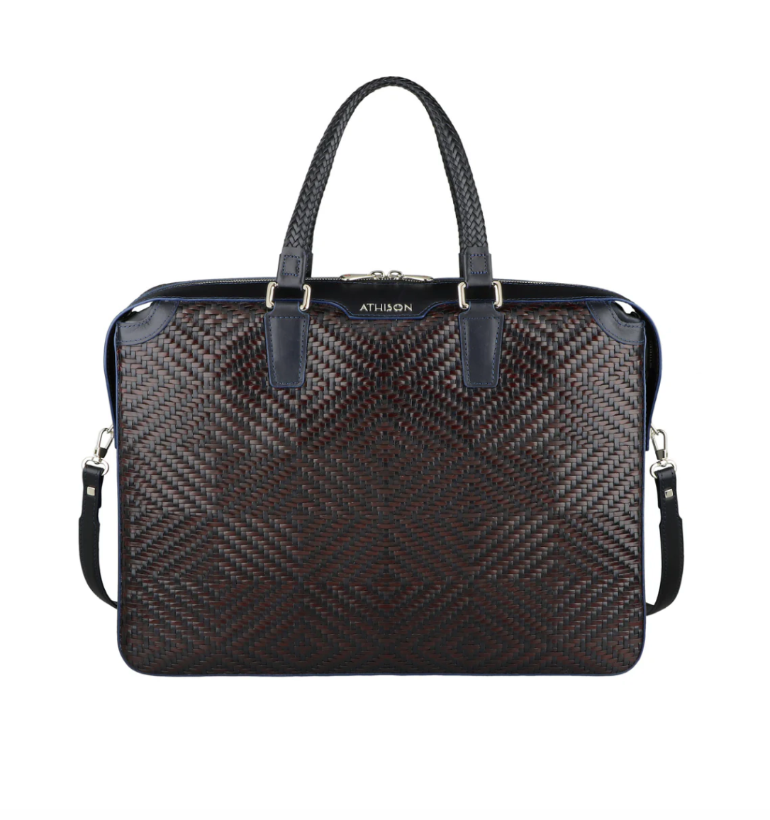 Braided Leather Business Bag "Premia Large"