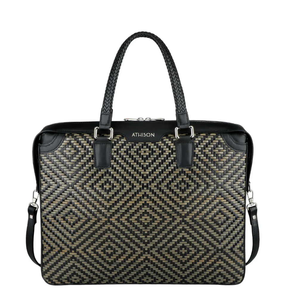 Braided Leather Business Bag "Premia Medium"
