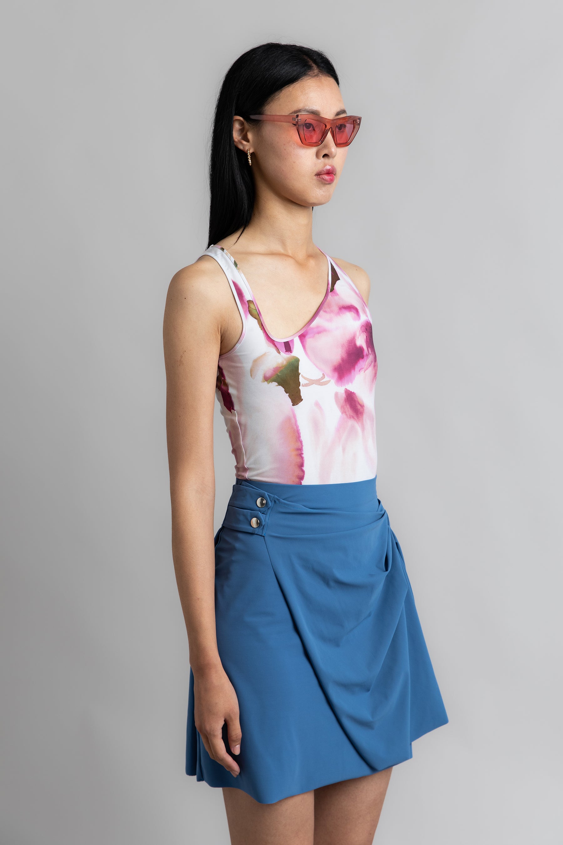 DEL MAR - ASYMMETRICAL PRINTED BODYSUIT