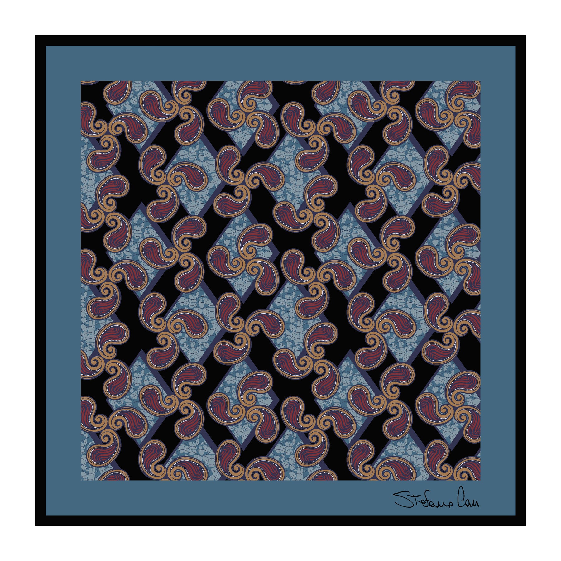 PRINTED SILK HABOTAI BANDANA IN8705KK.C1