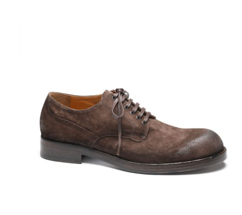 Low men’s shoes with peach leather 3269