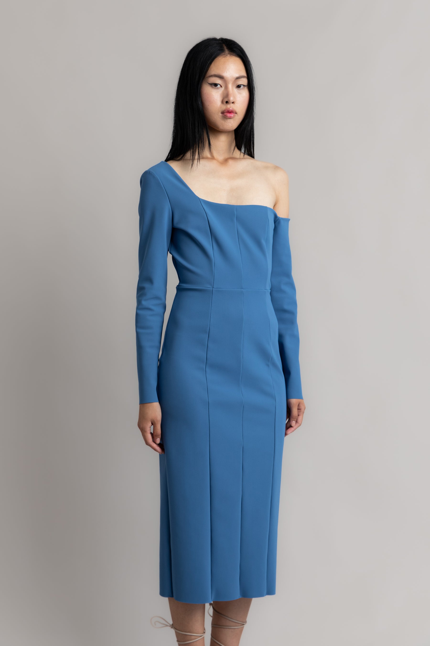 NEWPORT - ASYMMETRICAL SHEATH DRESS
