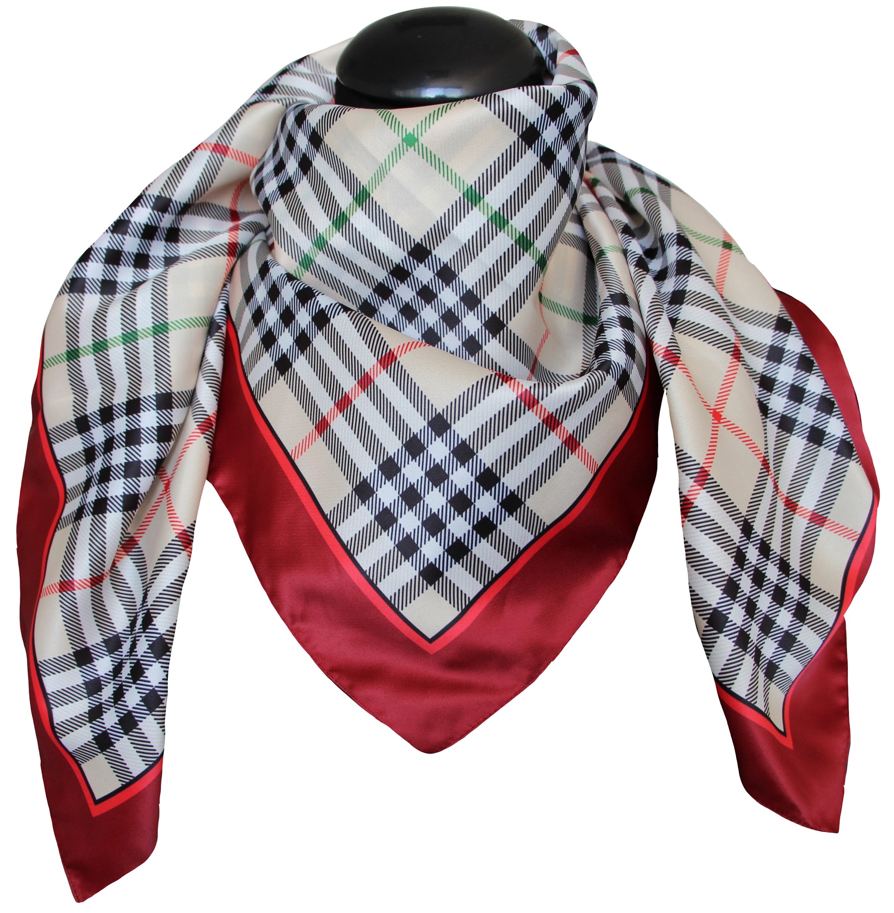 Polyester 100% scarf des 62689 col 4 bordeaux