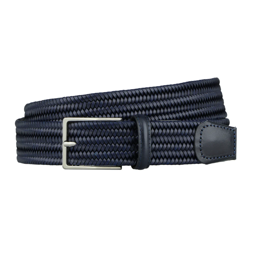 Recycled Leather Stretch Belt