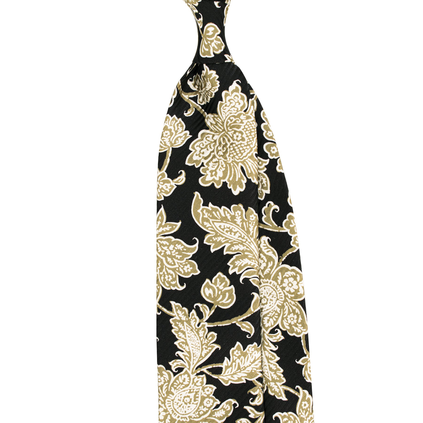 FLORAL MOTIF PRINTED SILK JACQUARD TIE SKU: SC.7FL.A