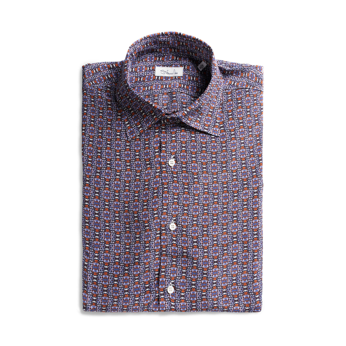 SILK SHIRT WITH MICRO GEOMETRIC PRINT SKU: SC.CS.001