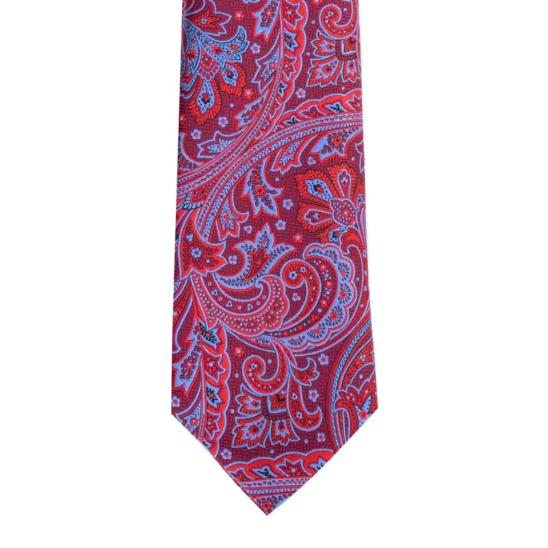 AMERICAN VINTAGE CASHMERE MOTIF WOVEN SILK TIE - RED
SC.WP.019