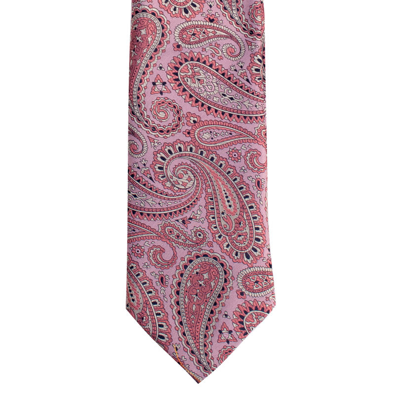 BRIGHT PAISLEY MOTIF WOVEN SILK TIE - PINK
SC.WP.024