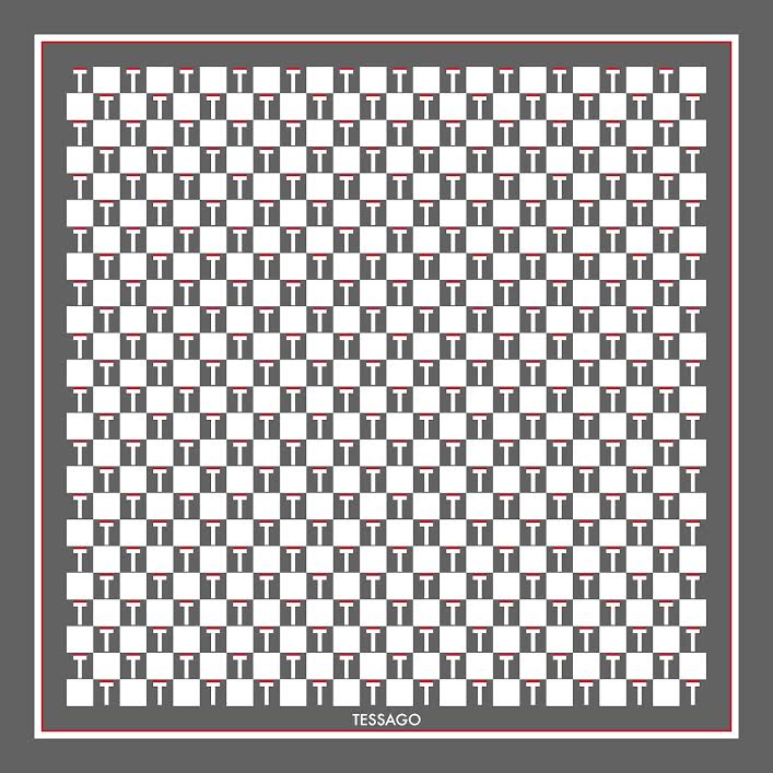 Silk 100% scarf  LOGO TESSAGO DESIGN