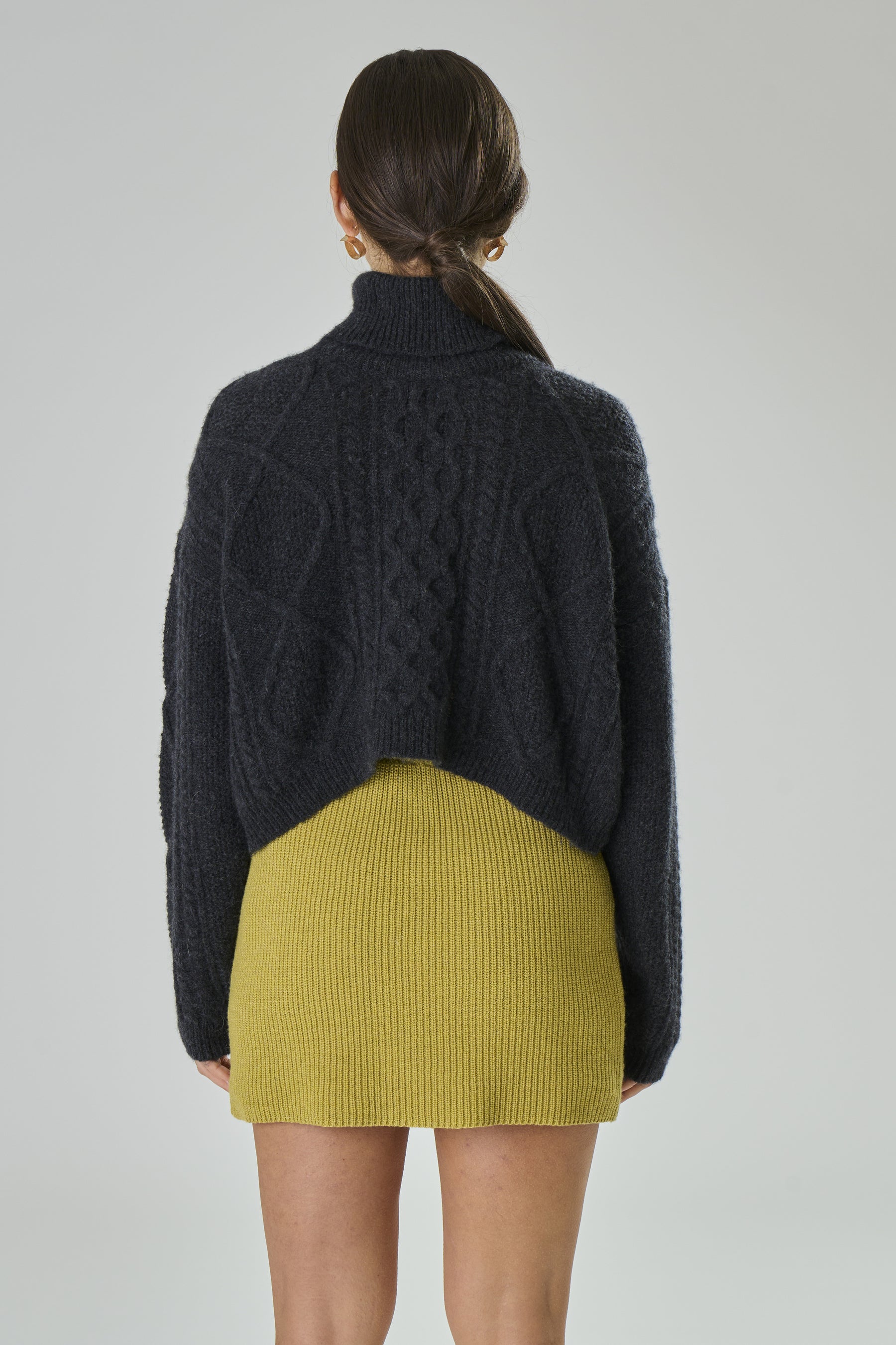 Merino Wool Cropped High-Neck - Cecilia