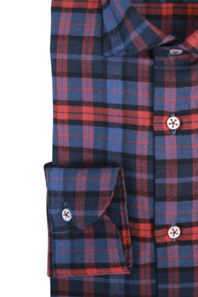 Checkered Flannel Shirt Blue and Red