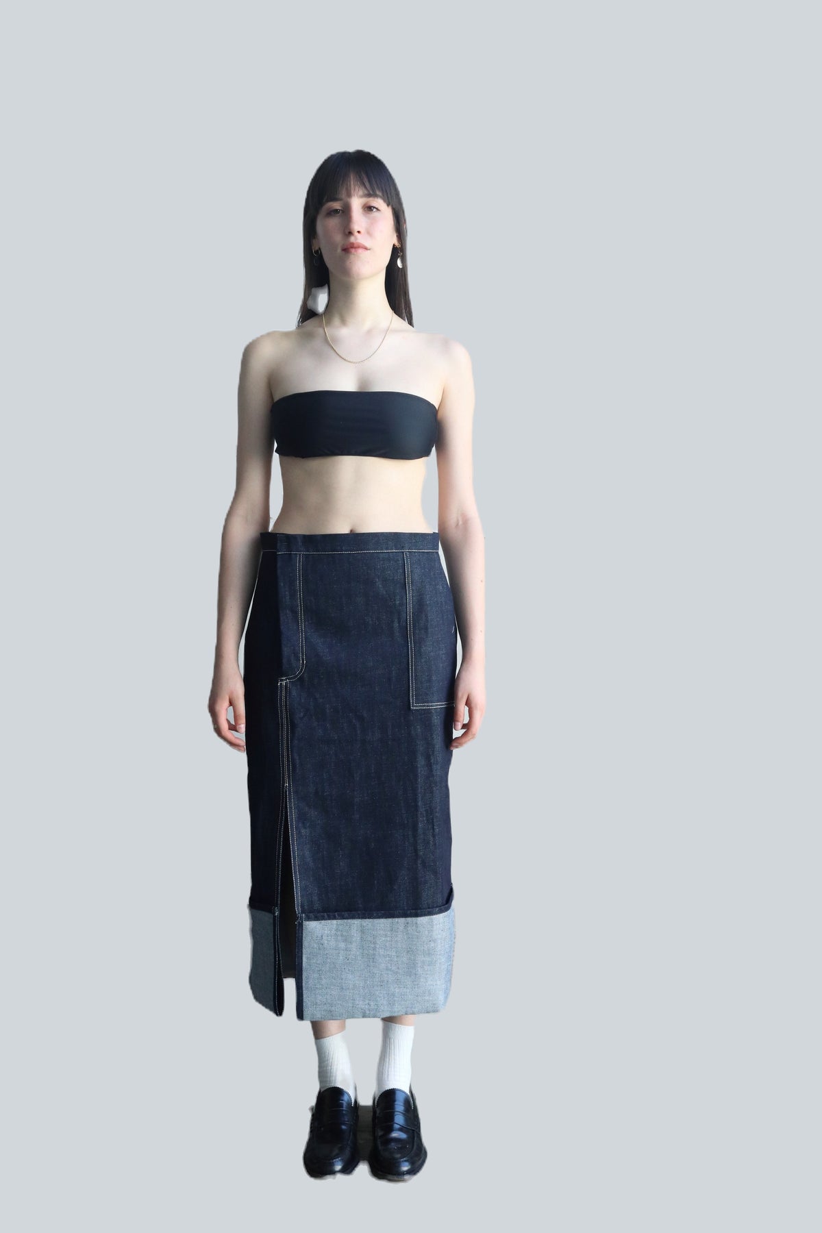 24S-TES06-DENIM SKIRT
