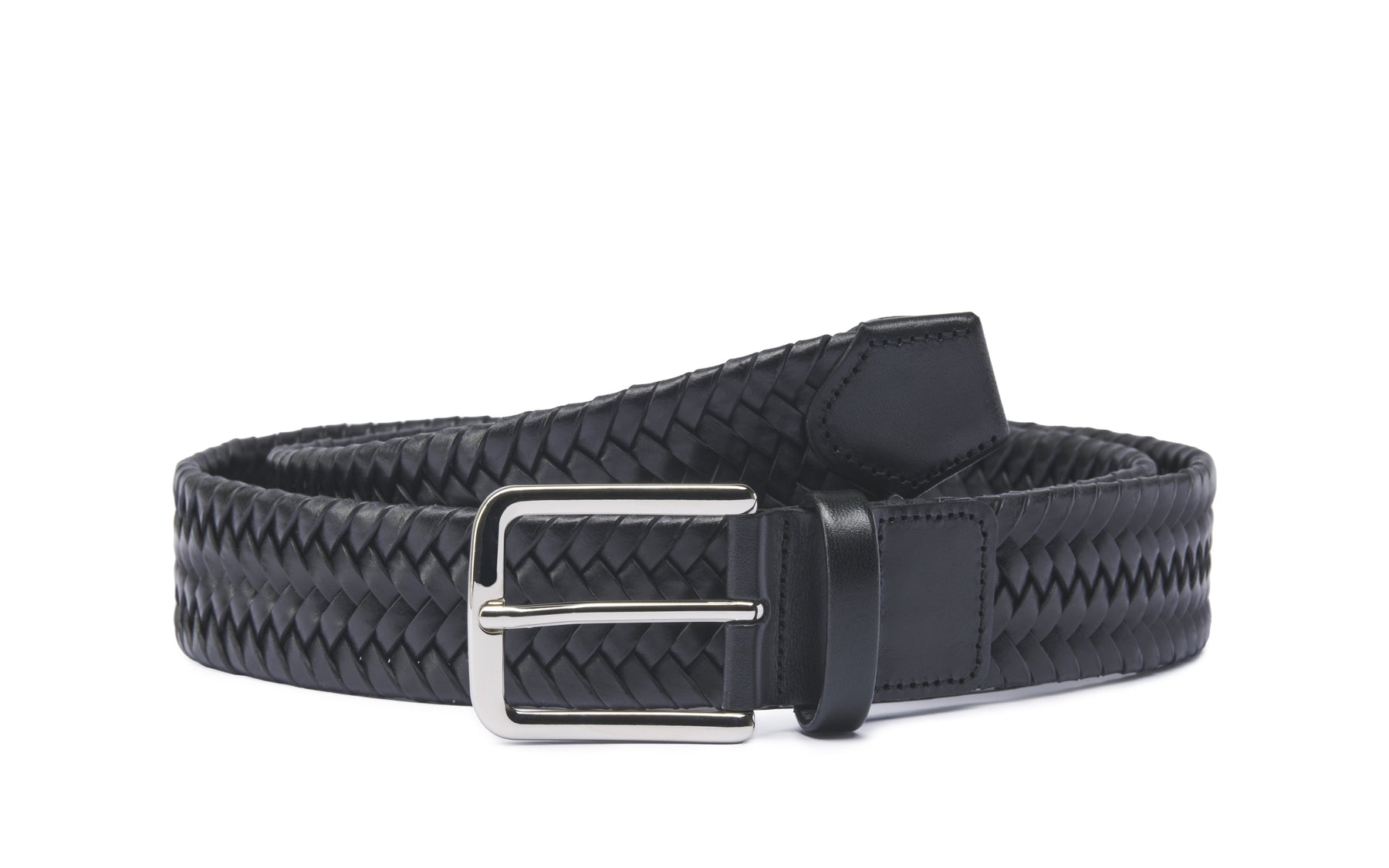 Elastic leather black