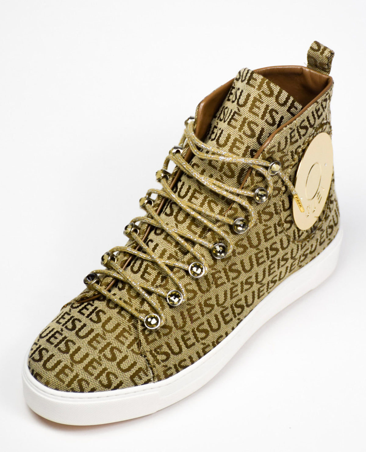 SNEAKERS OF BRANDED JACQUARD WITH ACCESSOR-PLATE