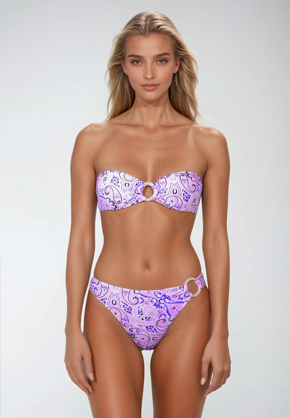 Athena Wooden Bikini Set - Capri Lilac