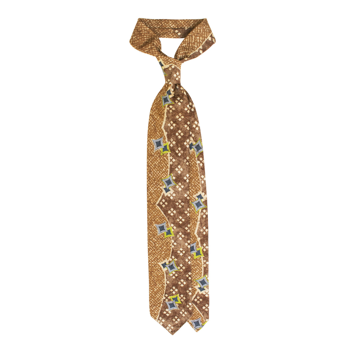 ALL OVER ABSTRACT PATTERN PRINTED SILK TIE SSDF12.A