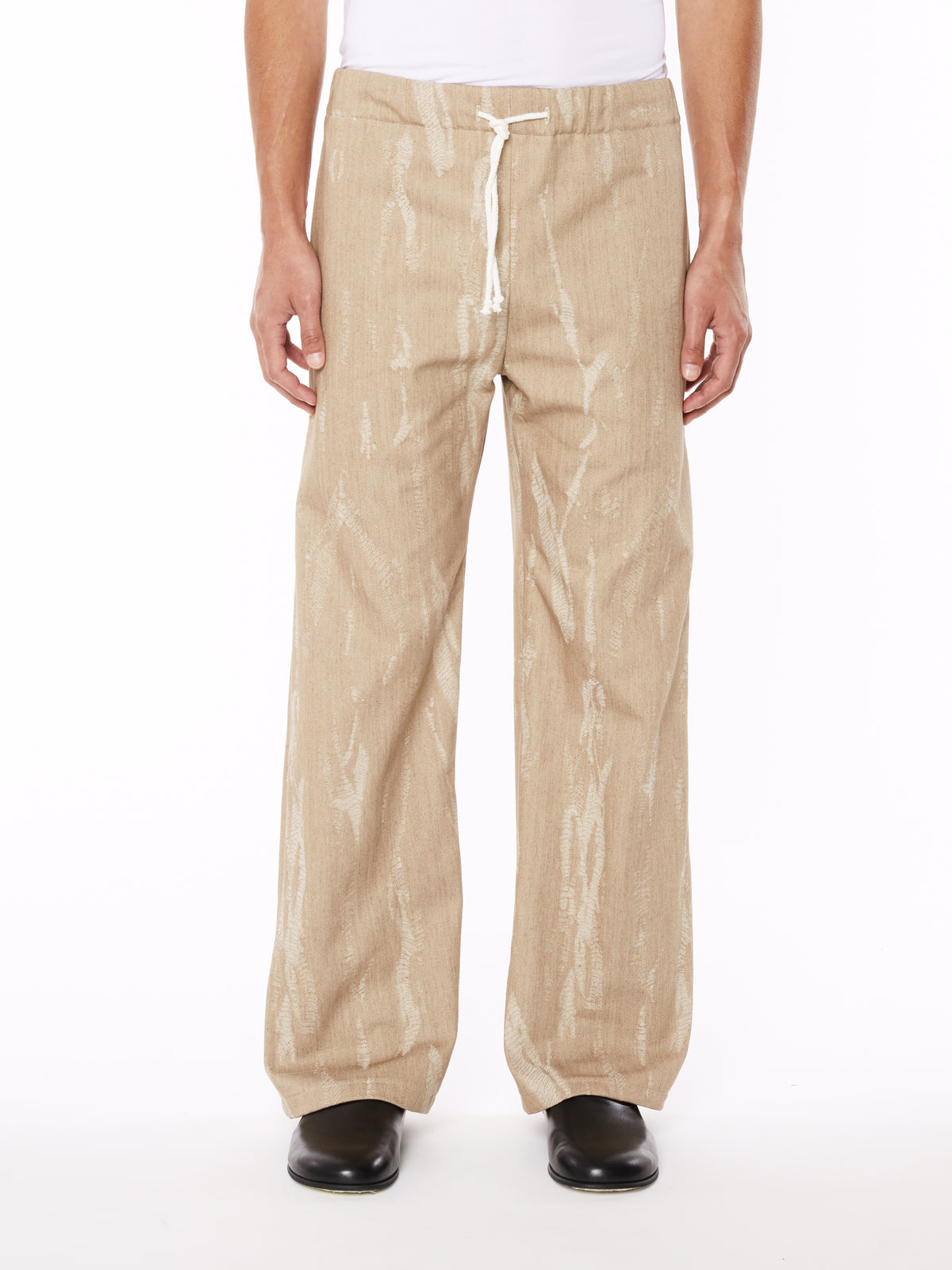 BEIGE DENIM TROUSERS (M)