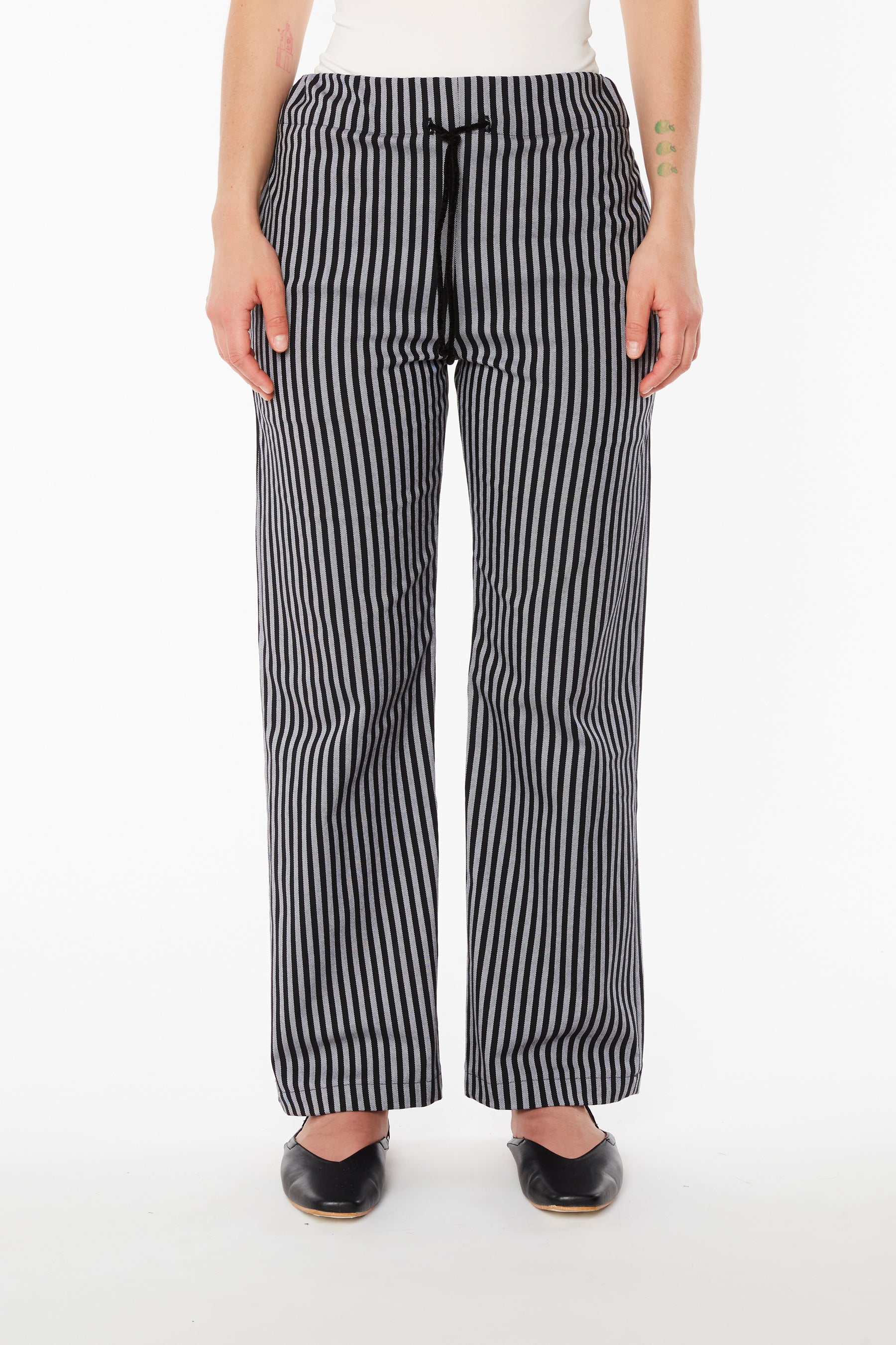 BLACK AND WHITE STRIPED TROUSERS (W)