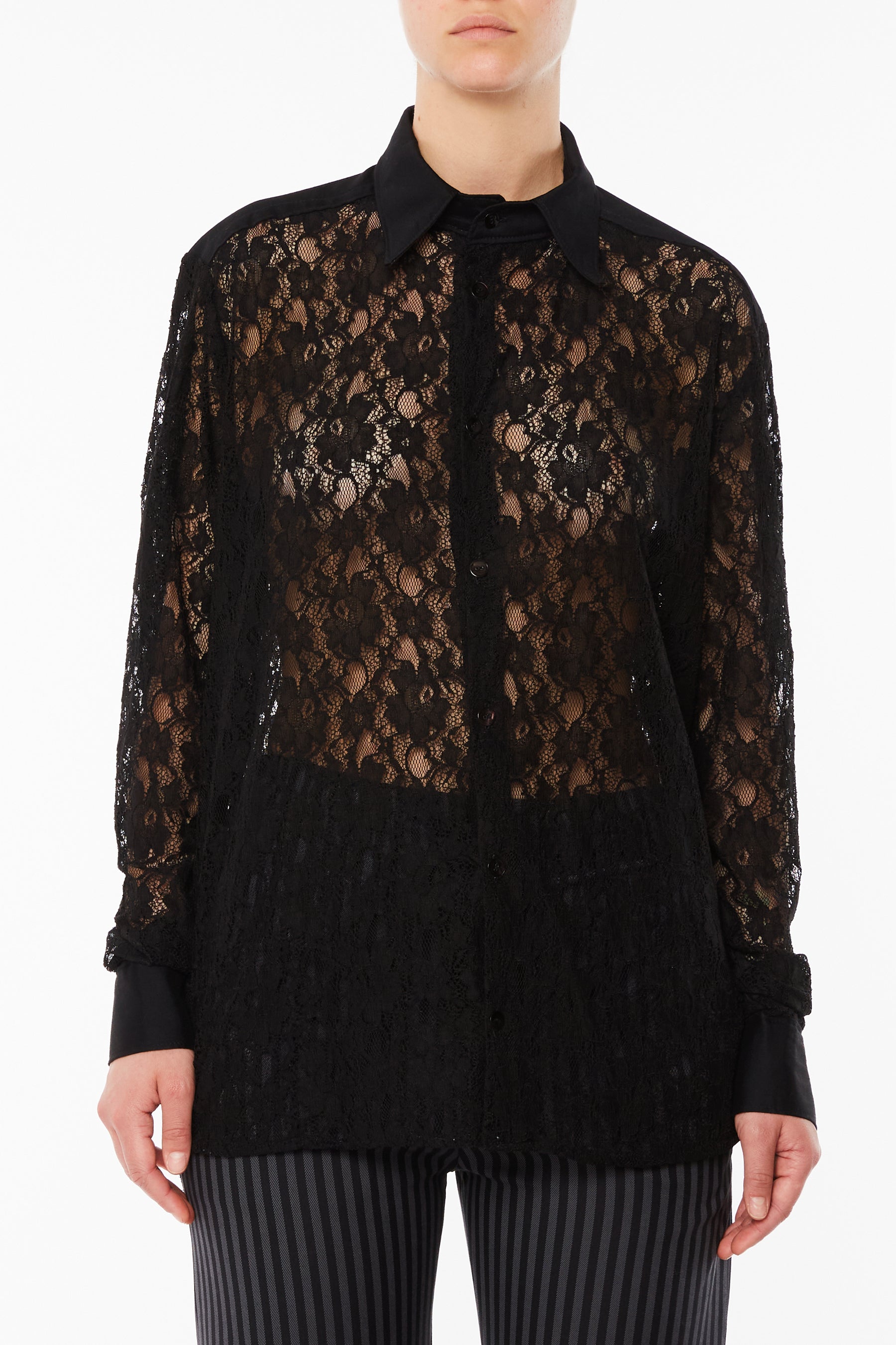 BLACK LACE SHIRT (W)