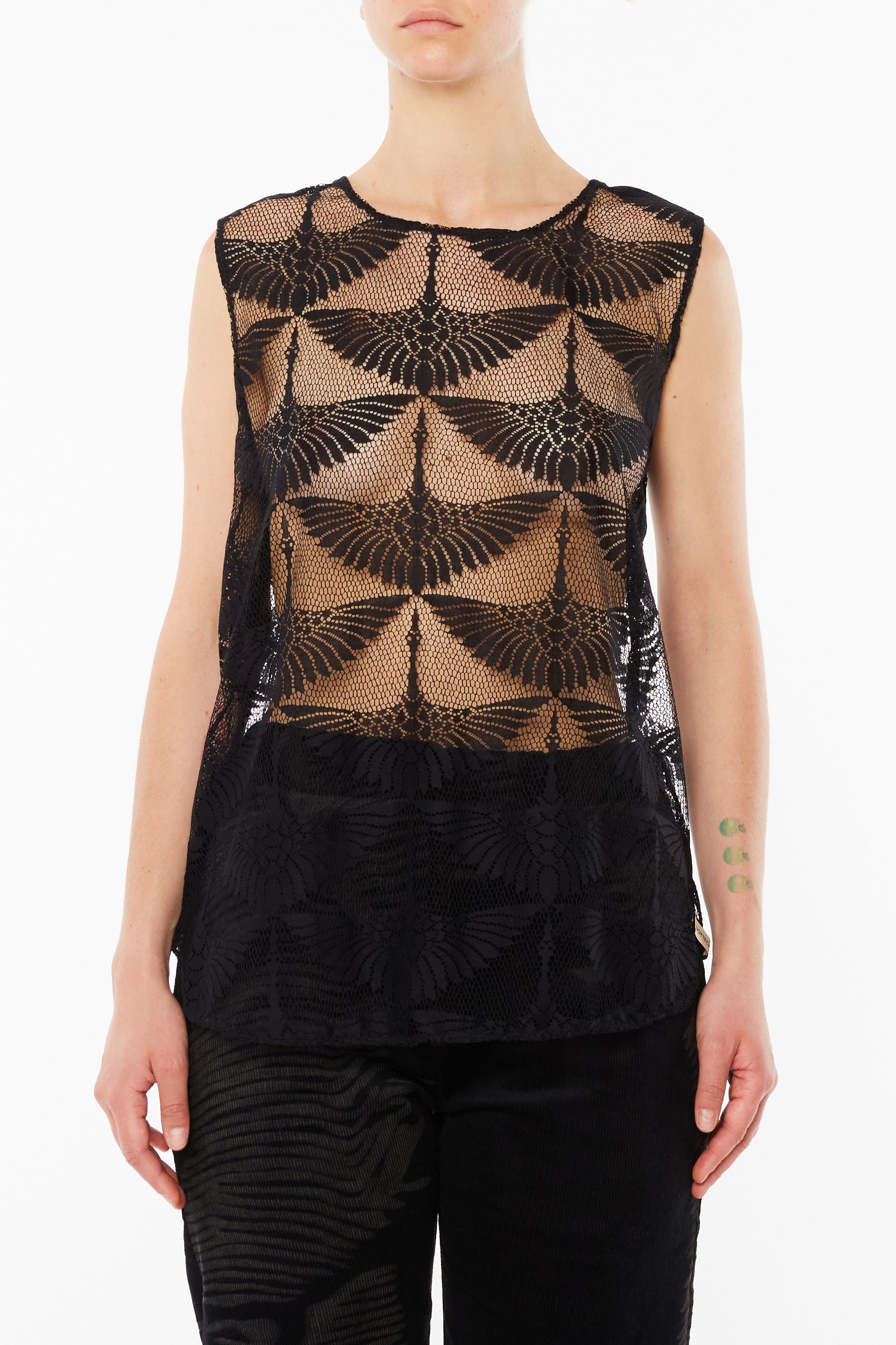 BLACK LACE TANK TOP (W)