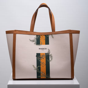 CABAS Canvas and Leather Tote