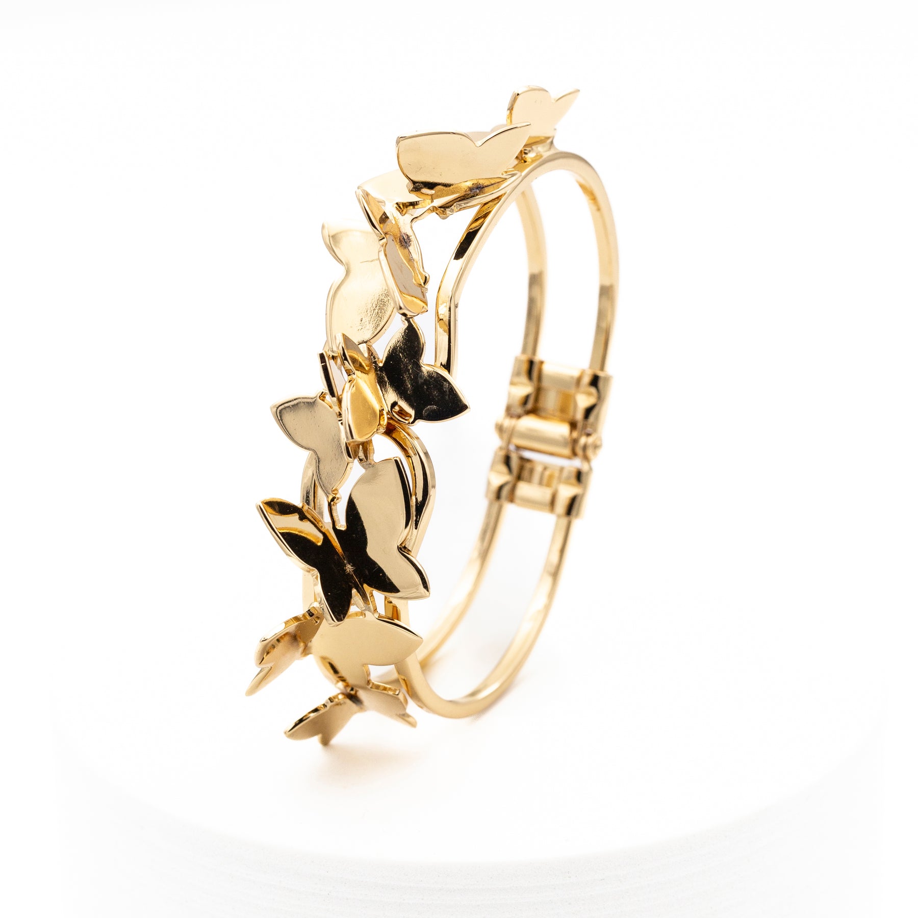 Cascade Gold Bracelet with Butterflies