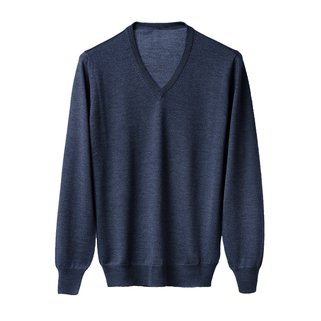 CASHMERE, MERINO WOOL, SILK, V NECK MAN'S SWEATER