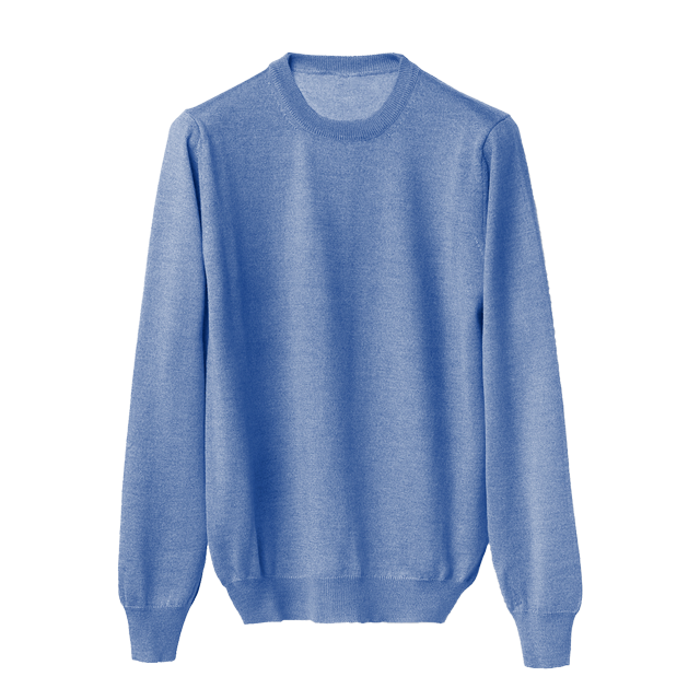 CASHMERE, MERINO WOOL, SILK CREW NECK MAN'SWEATER