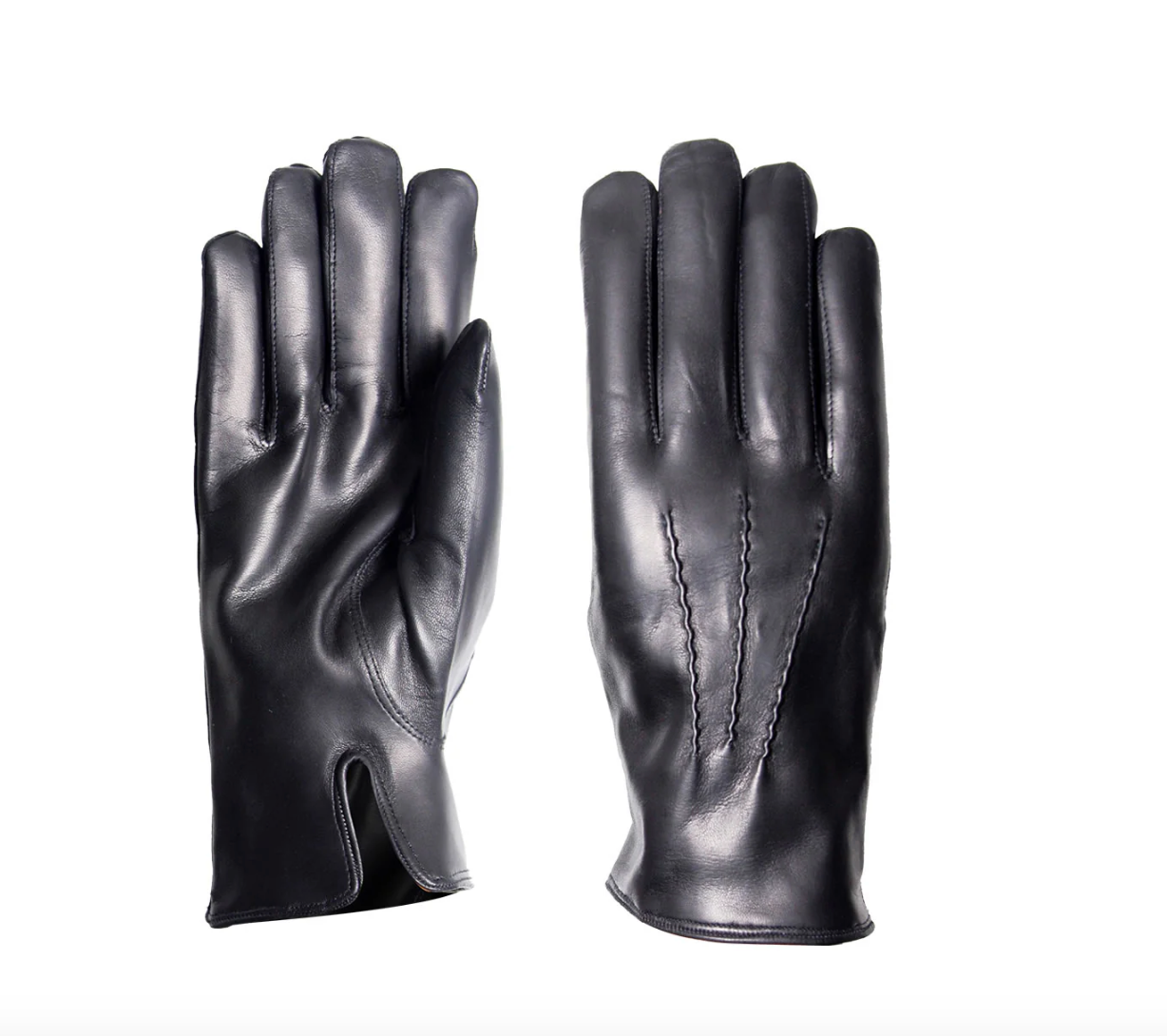 Classic Men's Leather Gloves Lined with Cashmere