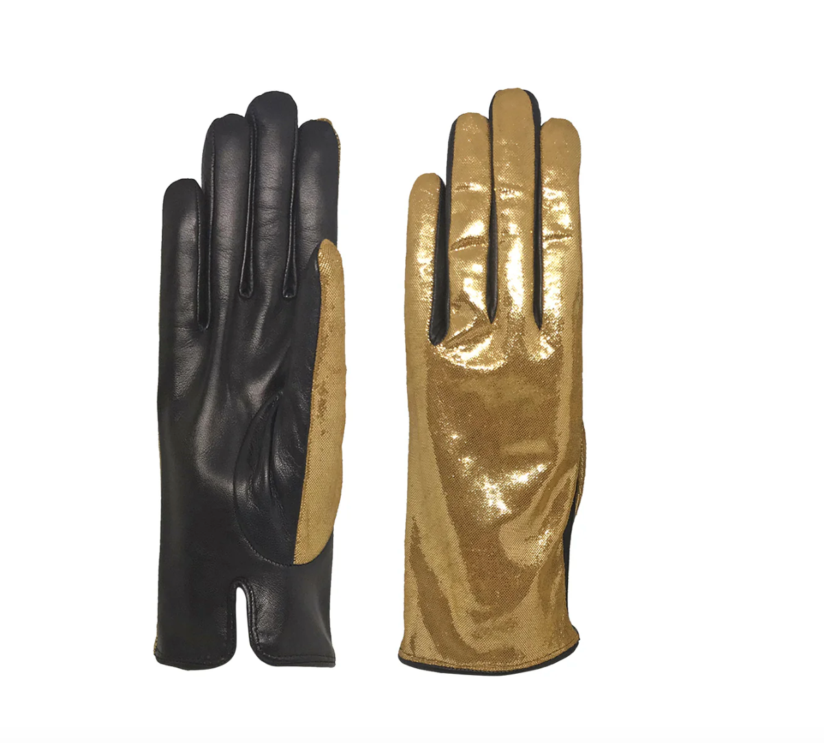 Classic gold glove in genuine metis leather lined with cashmere