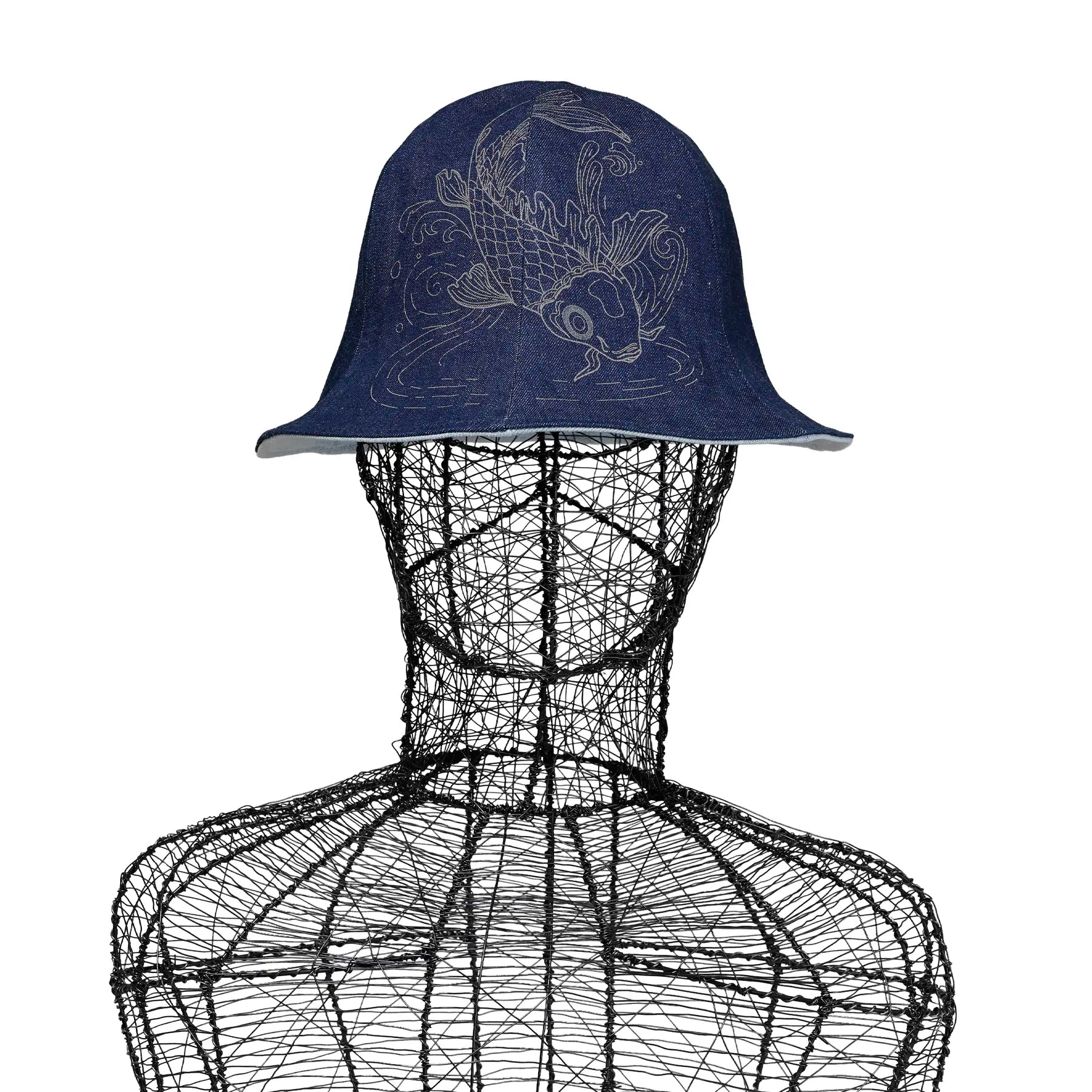 Denim Cloche Hat - Koi Collection