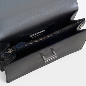 DOTTI Shoulder Bag Night Blue Karung, Luxury Handbags. Made in Italy