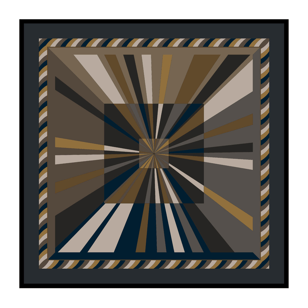 SHAWL WITH  GEOMETRIC PRINT      SKU: F-8009.1
