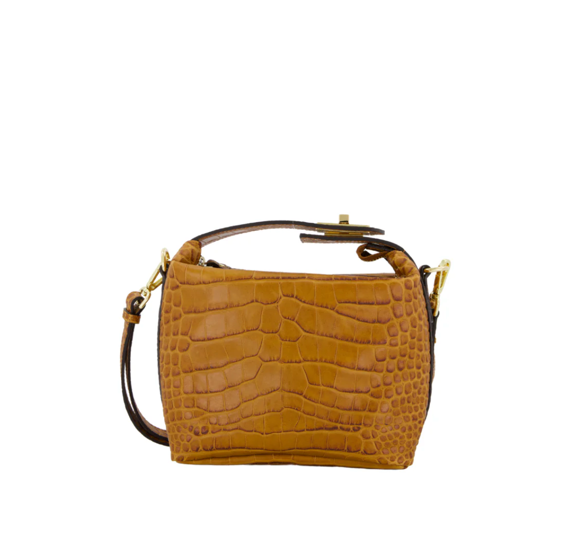 Fosca - Mini bag in cocco Marrone