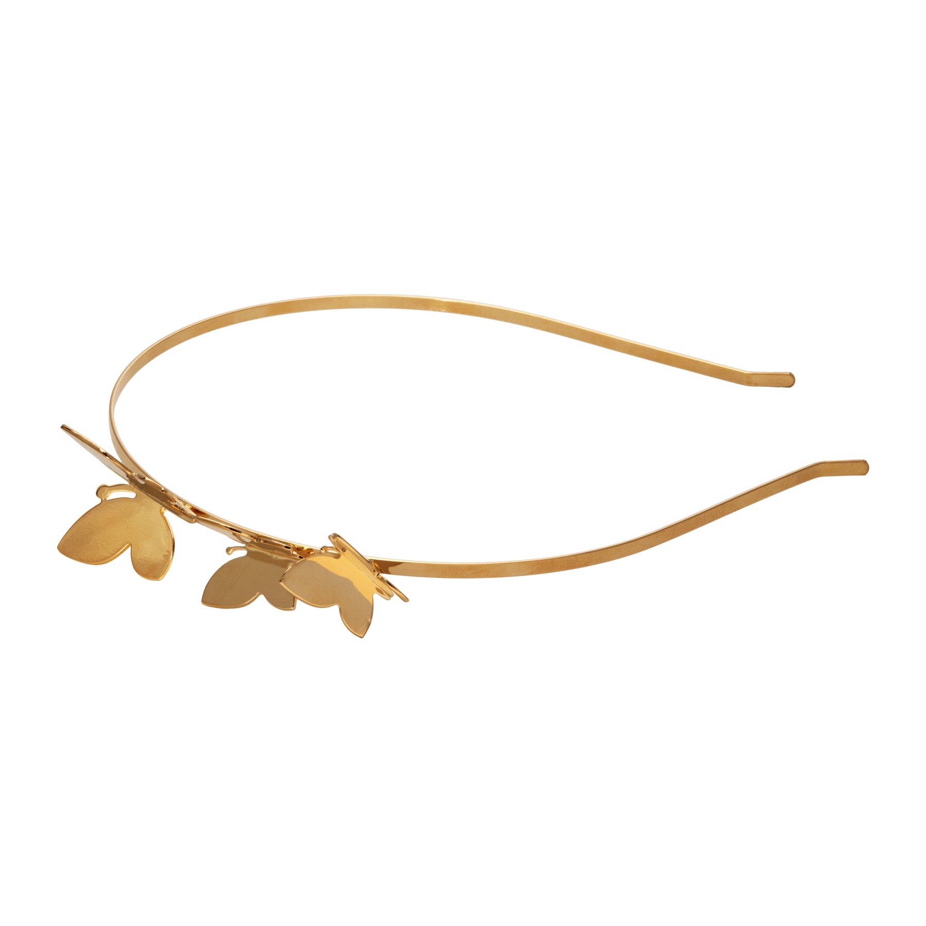 Hairband Three Butterflies Gold