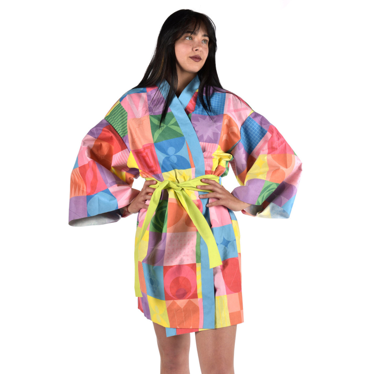 Kimono Geometric Colors