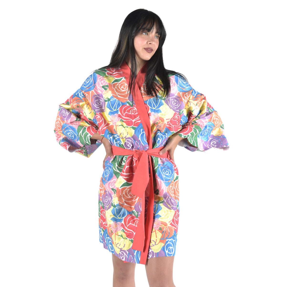 Kimono - Bathrobe- Roses