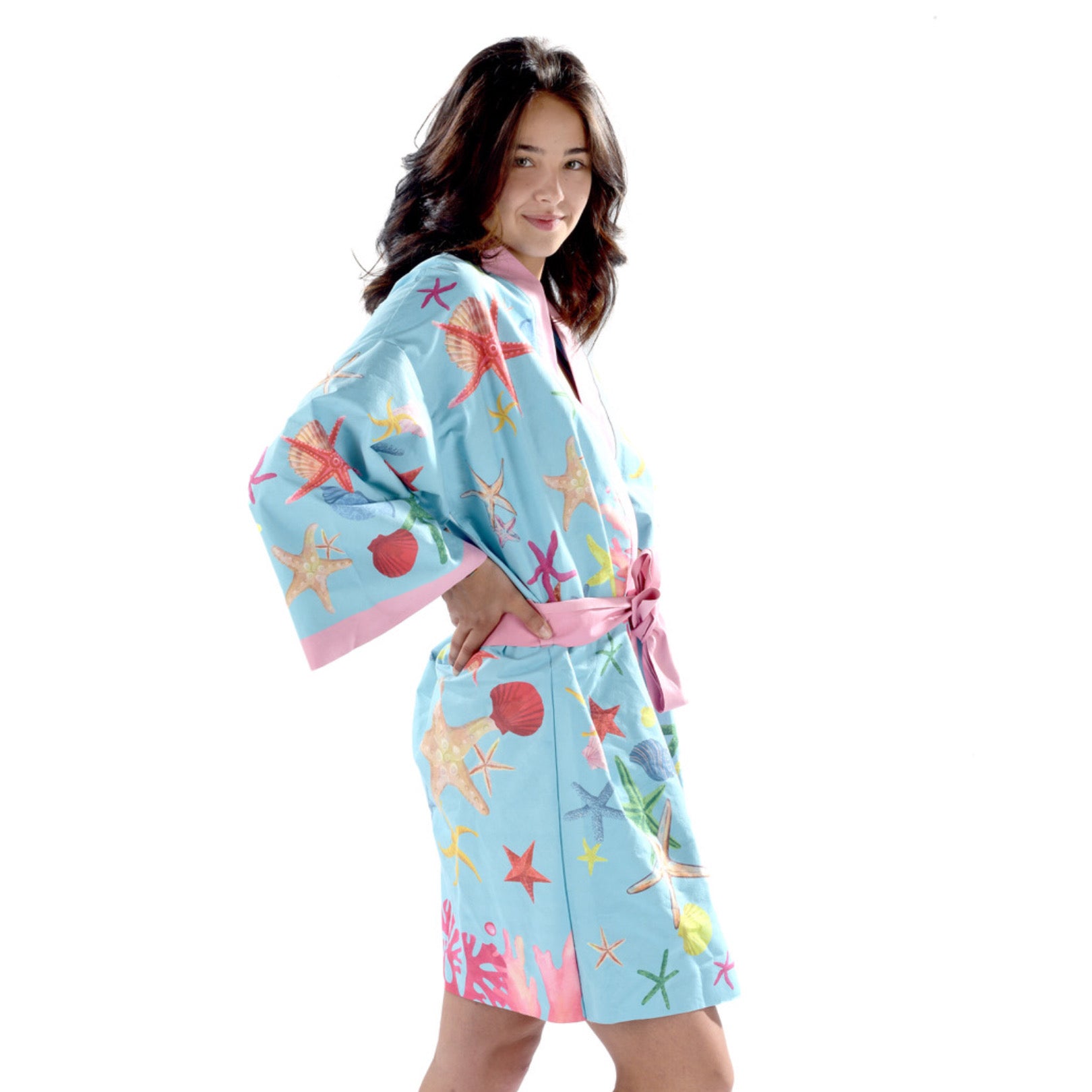 Kimono- Bathrobe- Stella marina Azzurra