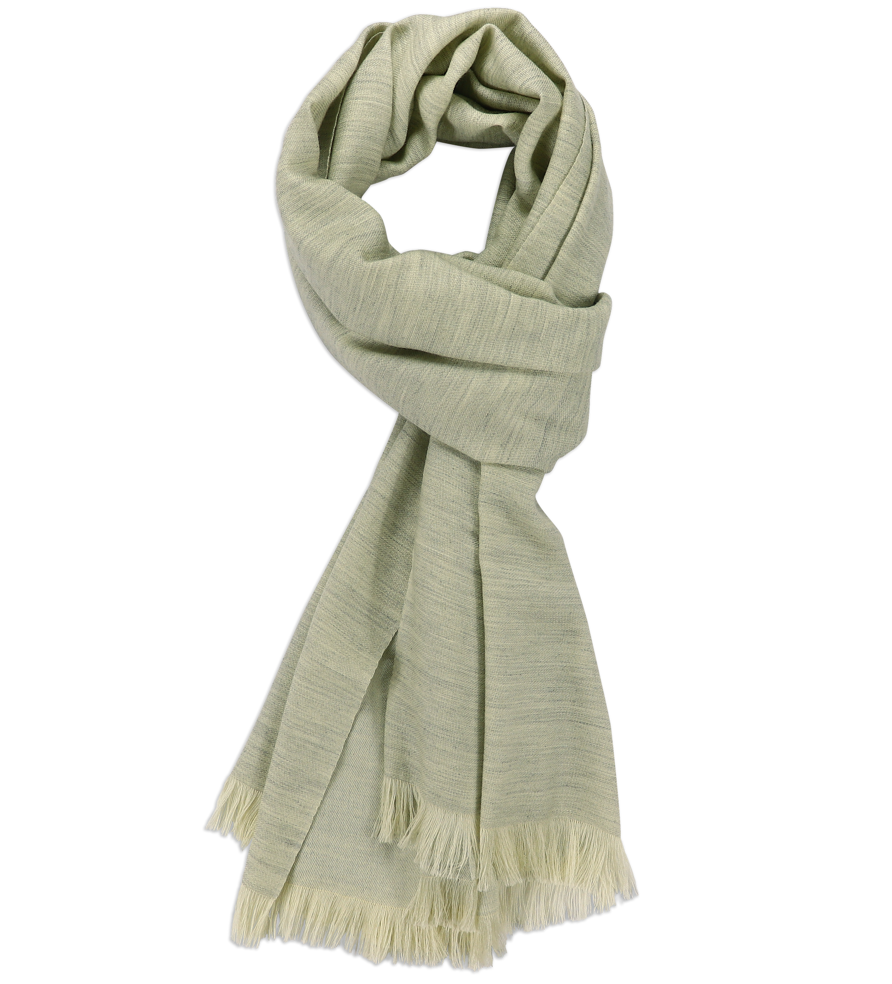 Light Grey & Cream cashmere Scarf