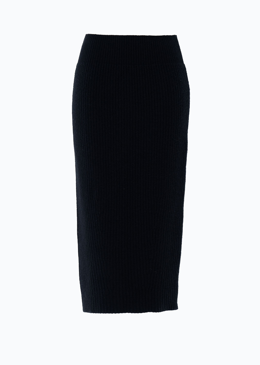 Long black skirt in responsible wool and cashmere