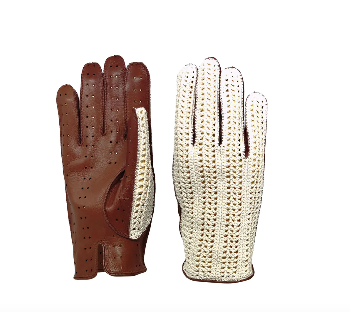 Men's Sports Gloves in Genuine Leather Metis Crochet