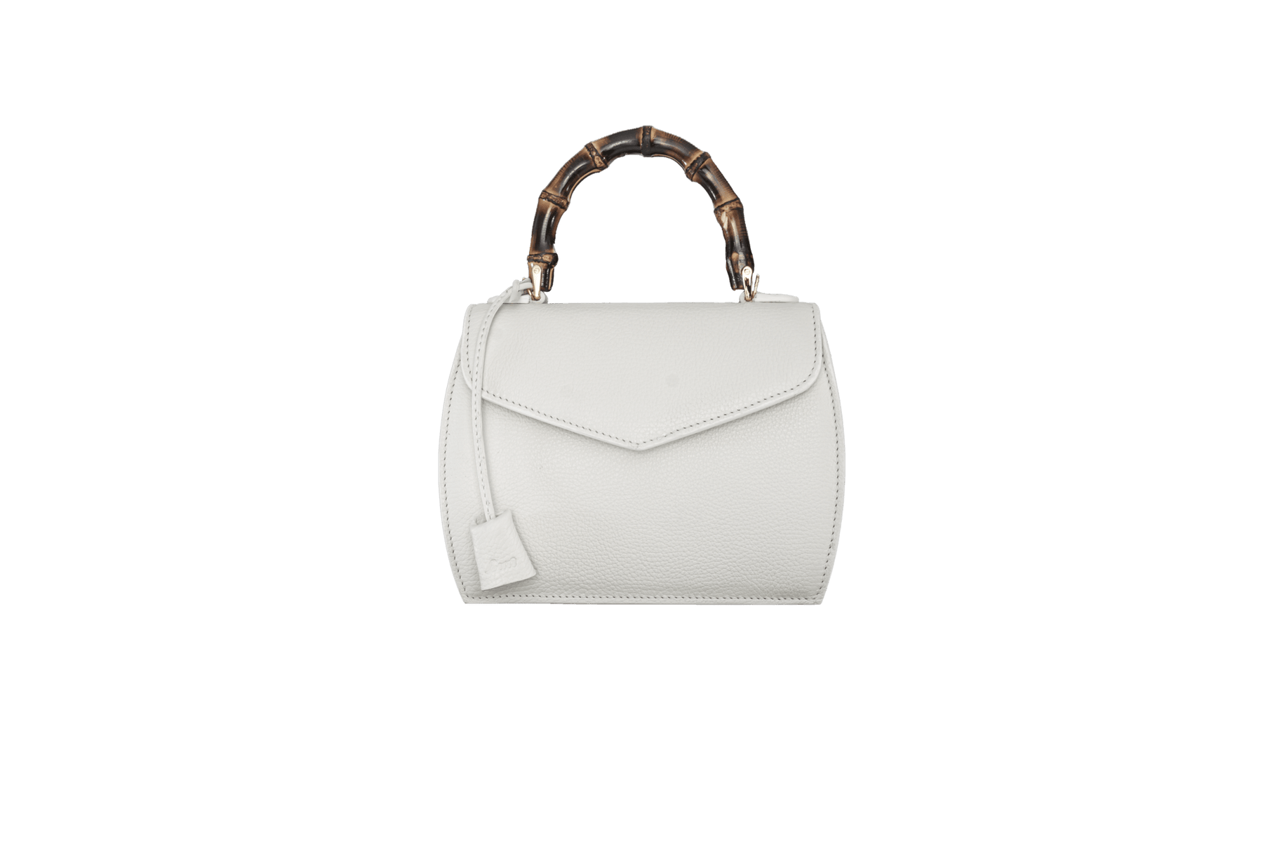 Minny Medium in calf Alce Bottalato - White