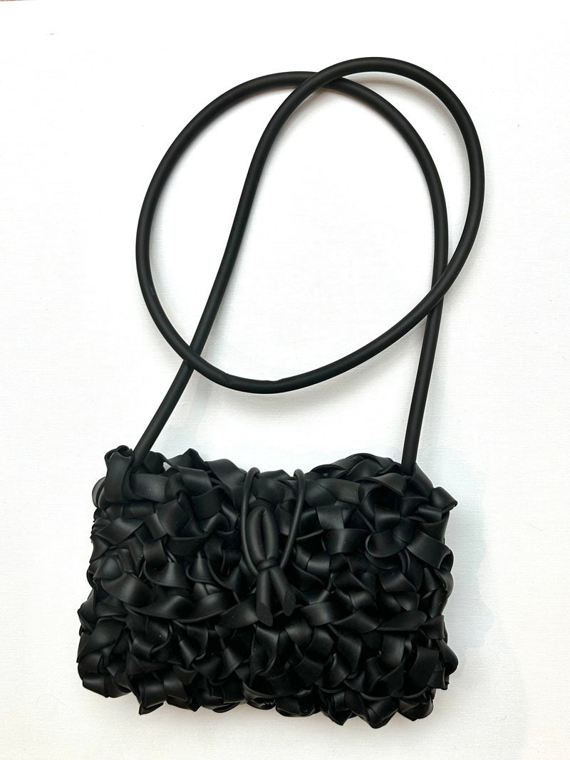 NEO Handknotted rubber bag 55S black