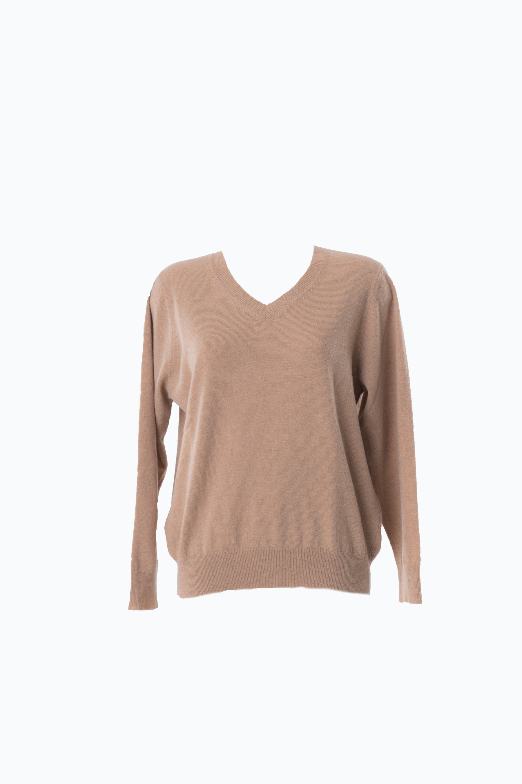 Oversized V-neck sweater in responsible wool and cashmere