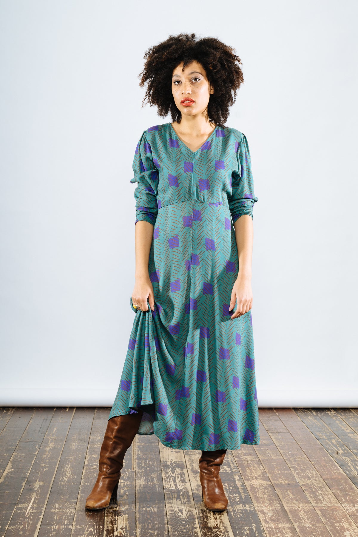 PETRA DRESS VAR.GREEN