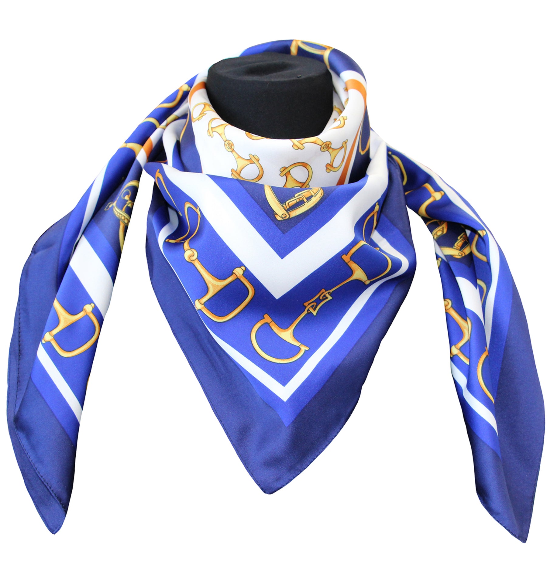 Polyester 100% scarf design 62682 col 10 blue royal