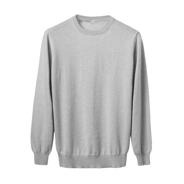 PURE CASHMERE CREW NECK MAN SWEATER