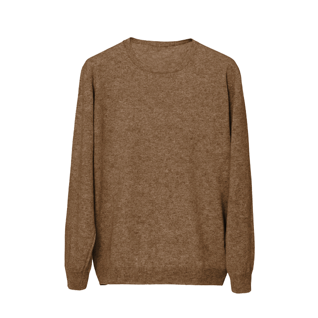 REGENERATED CASHMERE CREW NECK MAN'S SWEATER