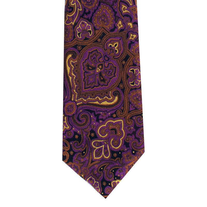 VINTAGE CASHMERE MOTIF WOVEN SILK TIE - PURPLE

SC.WP.001